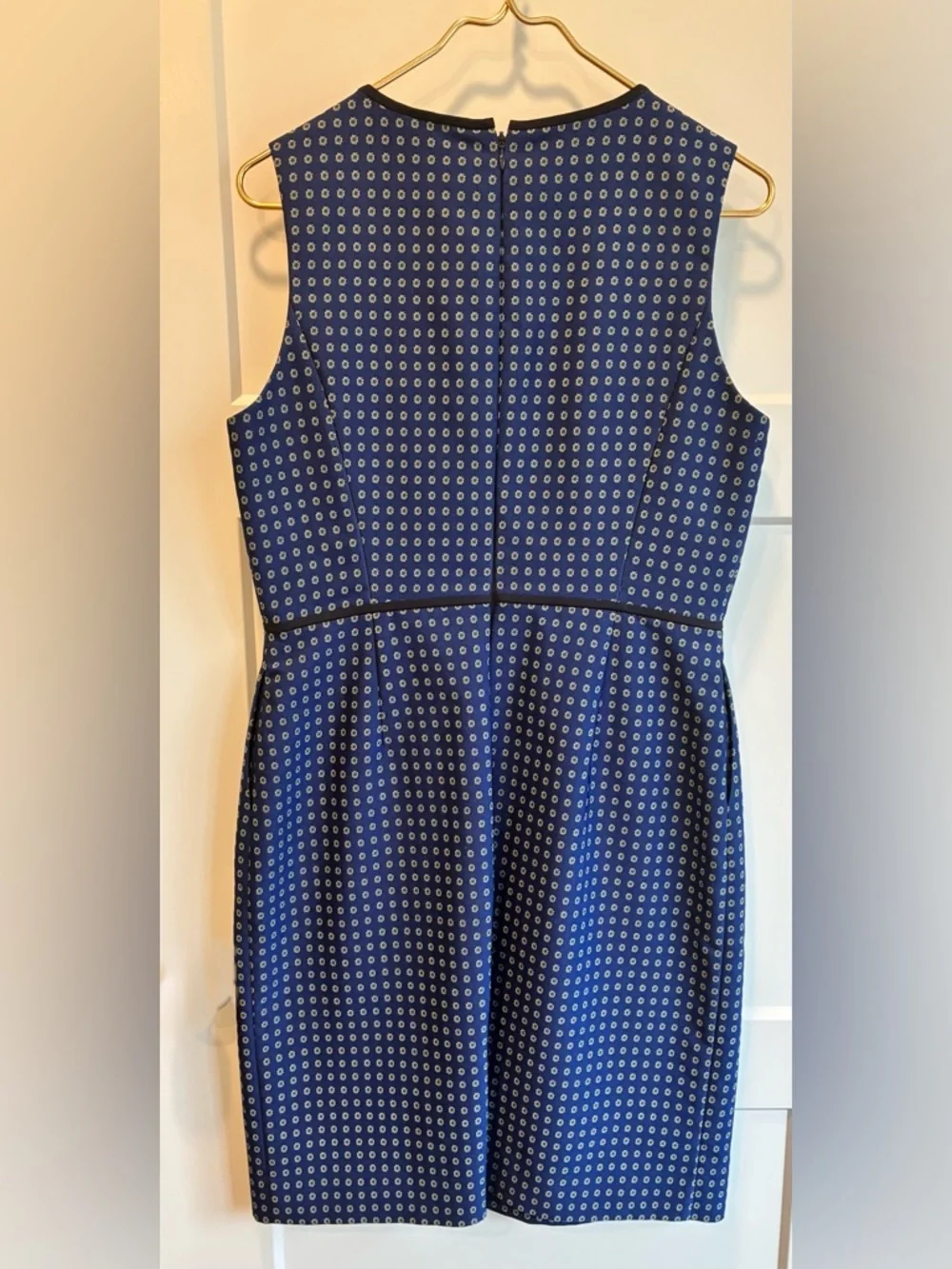 J. Crew Paneled Sheath Dress blue navy Green Size 10 preppy
